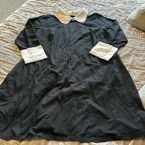 Eshakti XL 16 Black White Collared Wednesday Dress NEW